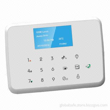 GSM and PSTN telephone alarm system with temperature limit SMS message alert